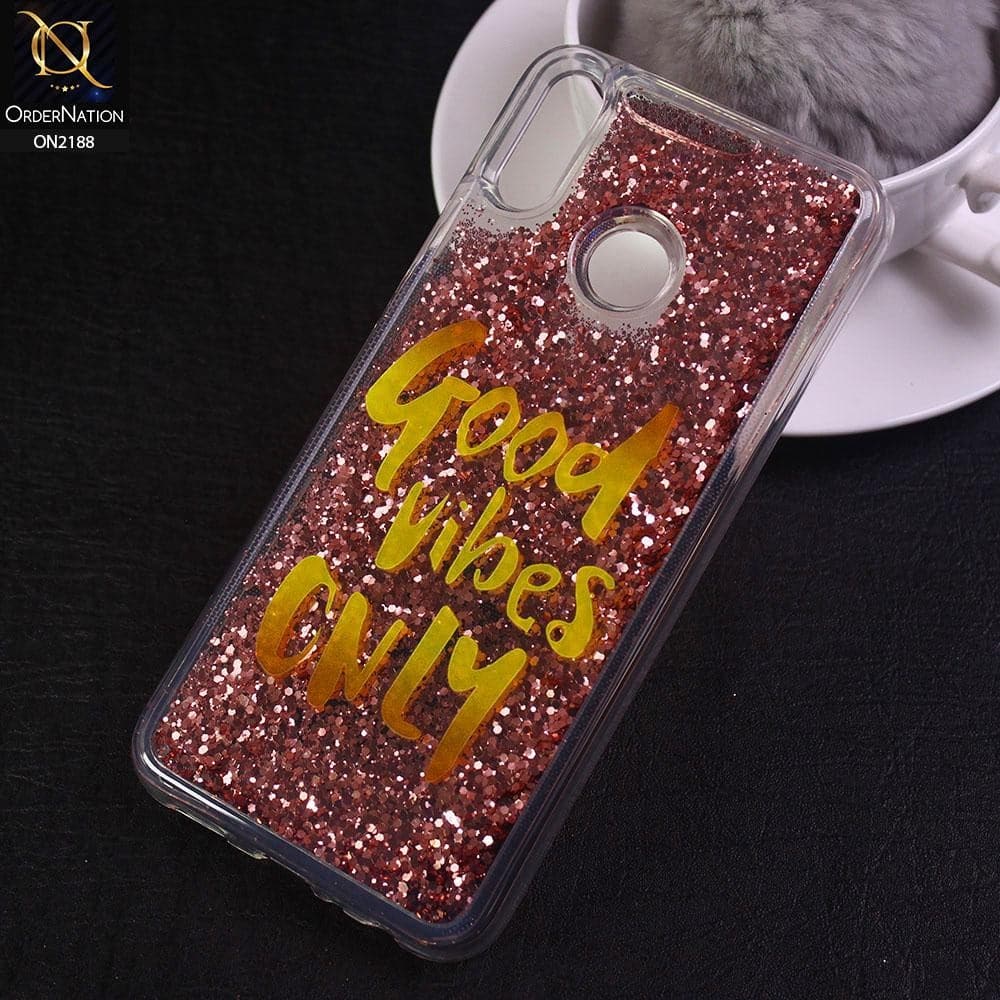 Huawei Y7 Prime 2019 / Y7 2019 / Y7 Pro 2019 Cover - Design 18 - Trendy Moving Liquid Glitter Shine Soft Borders Case