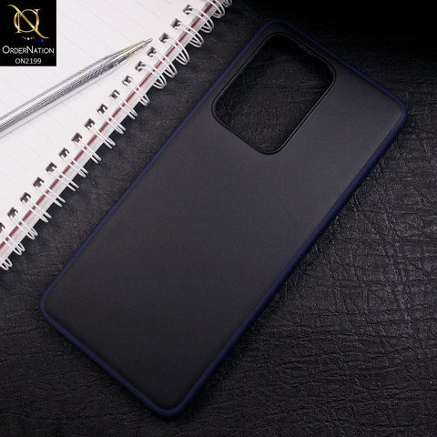 Samsung Galaxy S20 Ultra Cover - Blue - Luxury Semi Tranparent Color Frame Matte Hard Thin PC Protective Case