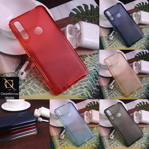 Vivo Y17 Cover - Red - Candy Assorted Color Soft Semi-Transparent Case