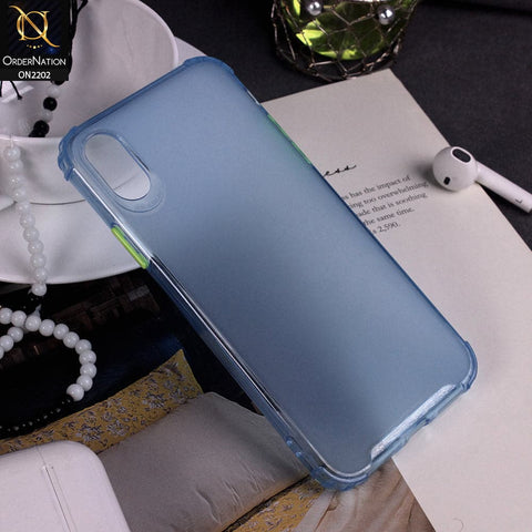 iPhone XS Max - Blue - Candy Assorted Color Soft Semi-Transparent Case