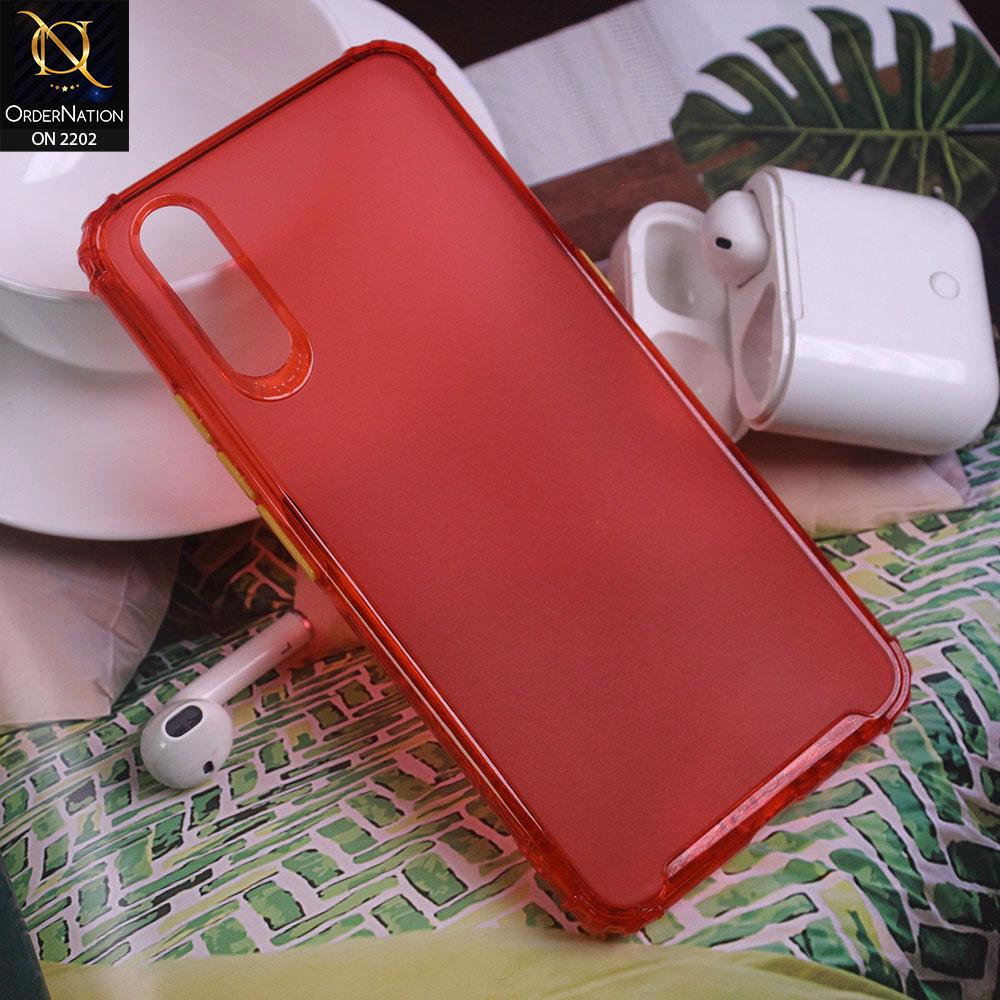 Vivo S1 Cover - Red - Candy Assorted Color Soft Semi-Transparent Case