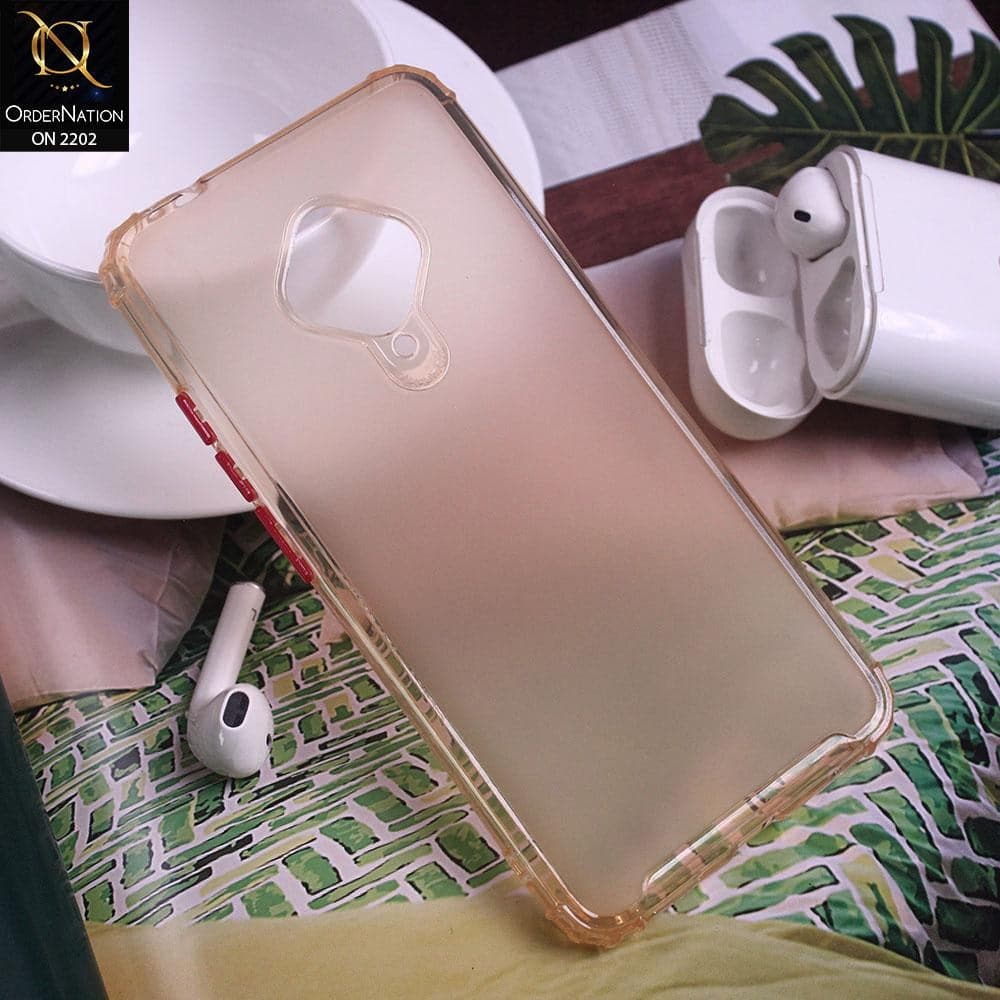 Vivo Y51 2020 Cover - Golden - Candy Assorted Color Soft Semi-Transparent Case