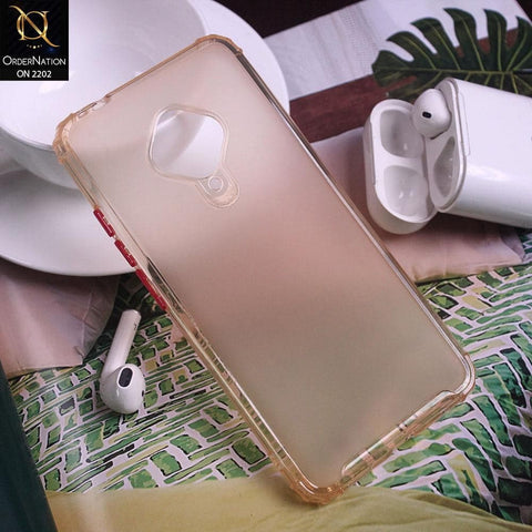 Vivo Y51 2020 Cover - Golden - Candy Assorted Color Soft Semi-Transparent Case