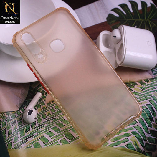 Vivo Y17 Cover - Golden - Candy Assorted Color Soft Semi-Transparent Case