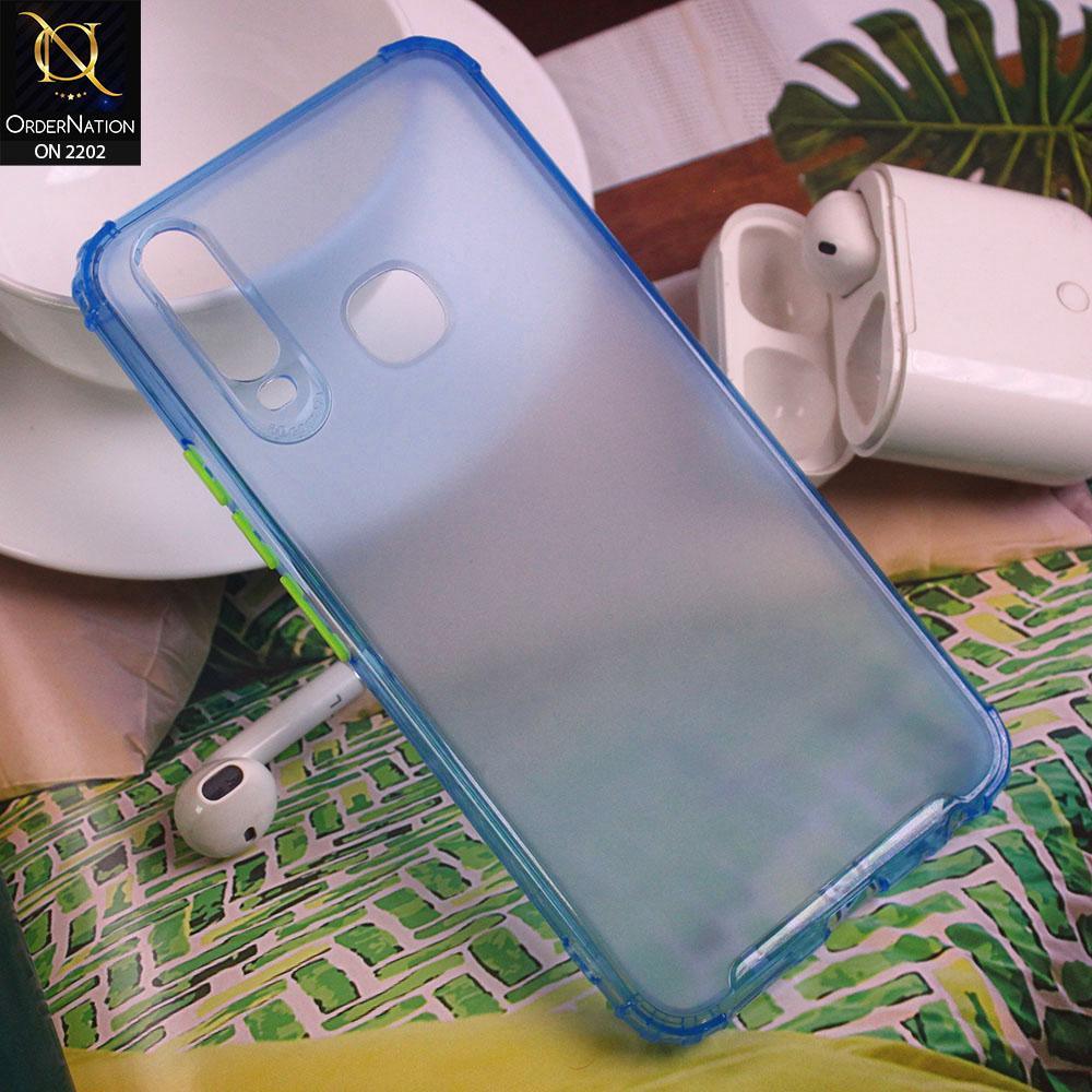 Vivo Y12 Cover - Sky Blue - Candy Assorted Color Soft Semi-Transparent Case