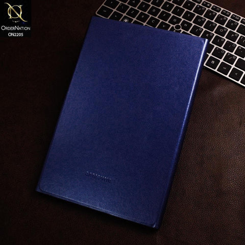 Samsung Galaxy Tab S5e / T720 / T725 Cover - Blue - Dotted Leather Texture Smart Book Foldable Case