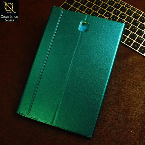 Samsung Tab S4 10.5 / T830 / T835 (2018) Cover - Manor Green - Dotted Leather Texture Smart Book Foldable Case