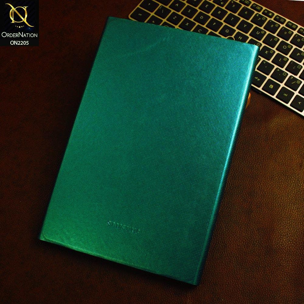 Samsung Tab S4 10.5 / T830 / T835 (2018) Cover - Manor Green - Dotted Leather Texture Smart Book Foldable Case