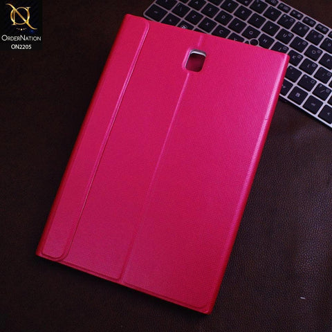 Samsung Tab S4 10.5 / T830 / T835 (2018) Cover - Pink - Dotted Leather Texture Smart Book Foldable Case