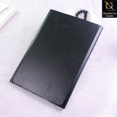 Samsung Galaxy Tab S7 Cover - Black - Dotted Leather Texture Smart Book Foldable Case