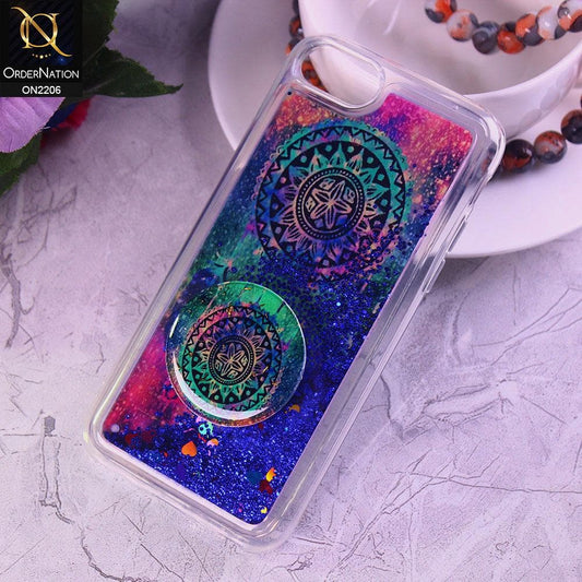 iPhone 8 / 7 Cover - Design2 - New Elegant Liquid Glitter Soft Borders Case With  Holder