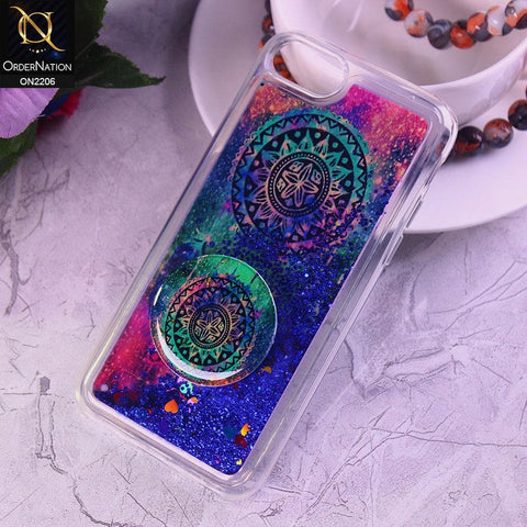 iPhone 8 / 7 Cover - Design2 - New Elegant Liquid Glitter Soft Borders Case With  Holder