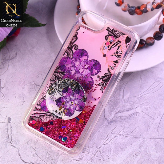 iPhone 8 / 7 Cover - Design3 - New Elegant Liquid Glitter Soft Borders Case With  Holder