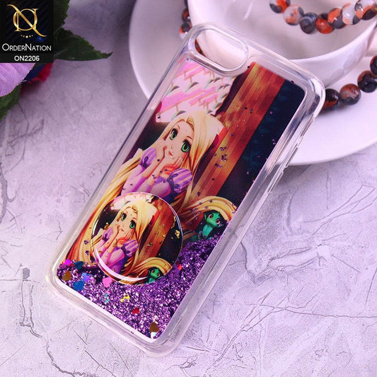 iPhone 8 / 7 Cover - Design9 - New Elegant Liquid Glitter Soft Borders Case With  Holder