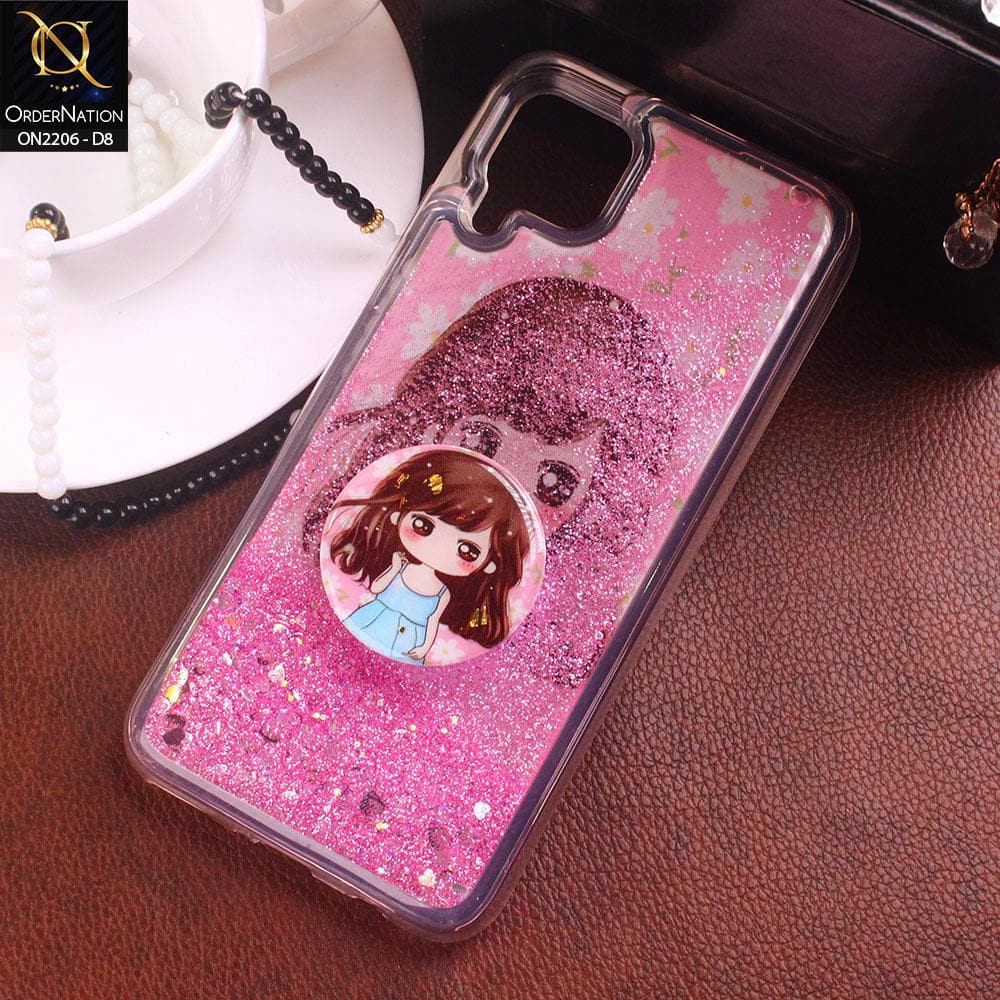 Huawei P40 lite Cover - Design 8 - New Elegant Liquid Glitter Soft Borders Case With  Holder