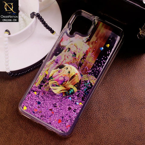 Huawei P40 lite Cover - Design 9 - New Elegant Liquid Glitter Soft Borders Case With  Holder