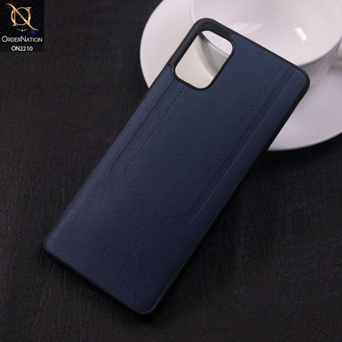 Samsung Galaxy A51 Cover - Blue - New Soft Tpu Leather Texture Case
