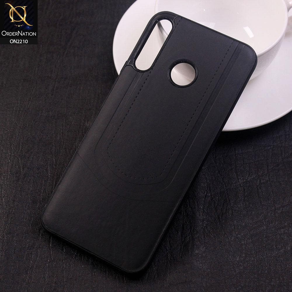 Tecno Spark 4 Cover - Black - New Soft Tpu Leather Texture Case