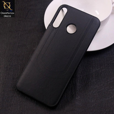 Tecno Spark 4 Cover - Black - New Soft Tpu Leather Texture Case