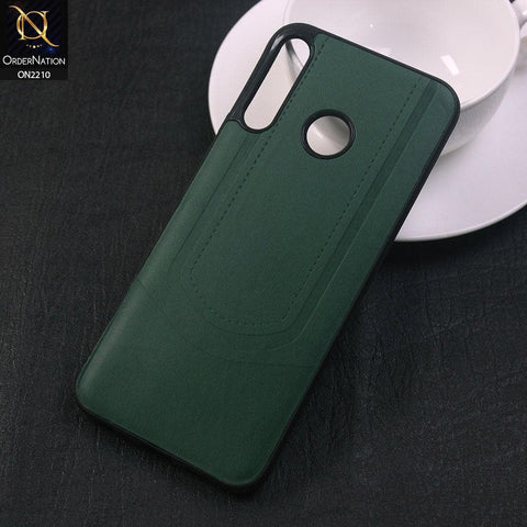 Infinix Hot 8 Lite Cover - Green - New Soft Tpu Leather Texture Case