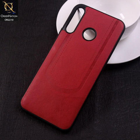 Tecno Spark 4 Cover - Red - New Soft Tpu Leather Texture Case