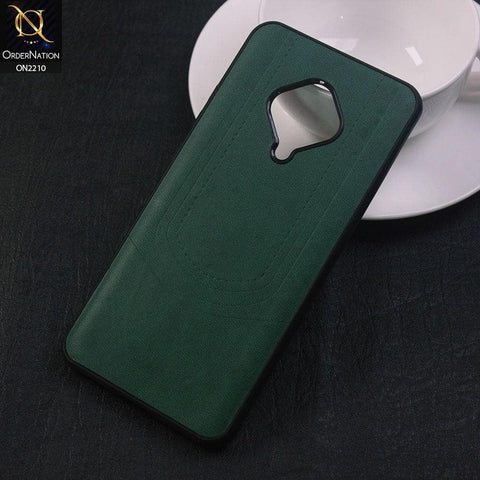 Vivo Y51 (2020 September) Cover - Green - New Soft Tpu Leather Texture Case