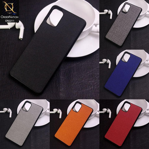 Samsung Galaxy S8 Plus Cover - Orange - Febric Leather Texture Soft Tpu Case