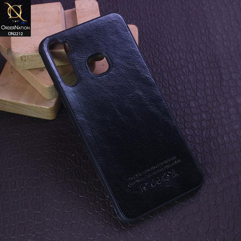 Infinix S5 Lite Cover - Black - Leather Texture Soft TPU Case