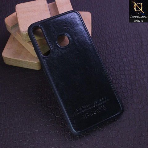 Infinix Smart 3 Plus Cover - Black - Leather Texture Soft TPU Case
