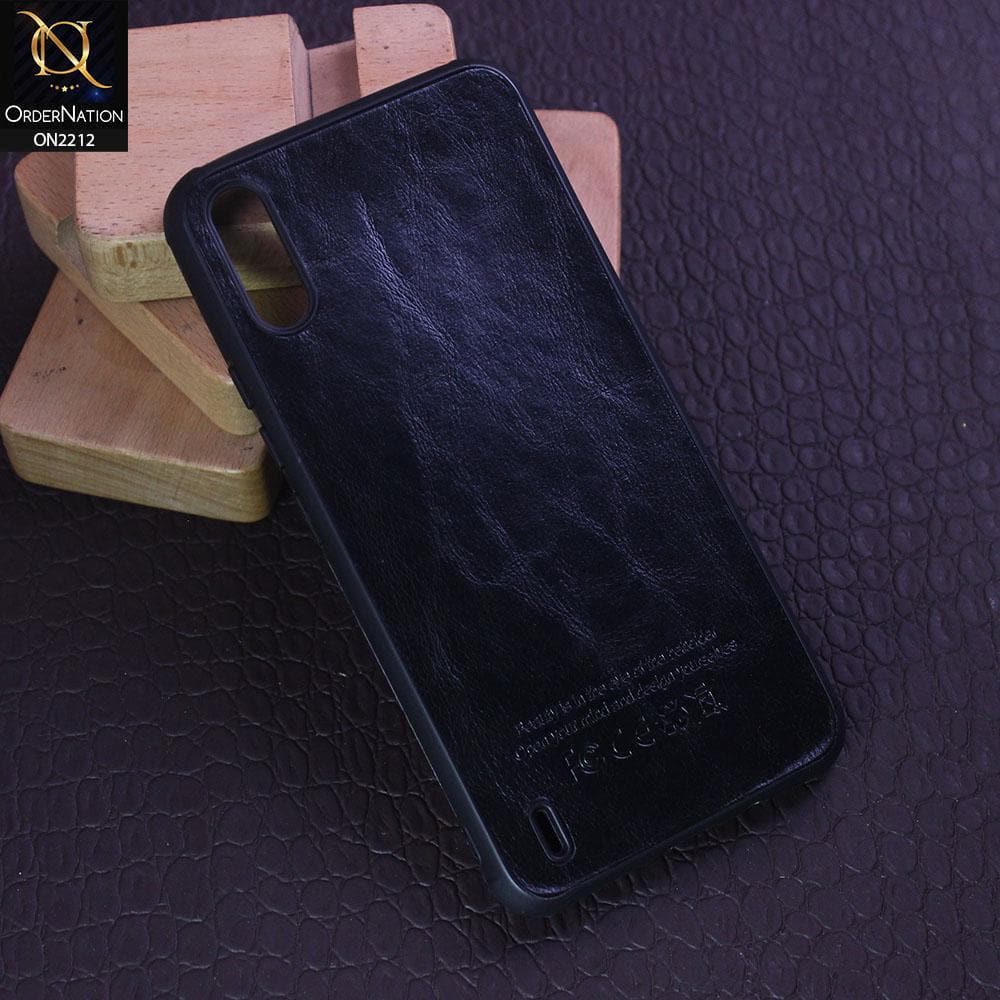 Tecno Spark Go Cover - Black - Leather Texture Soft TPU Case