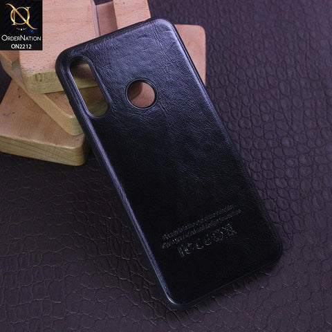 Huawei Y6 2019 / Y6 Prime 2019 Cover - Black - Leather Texture Soft TPU Case