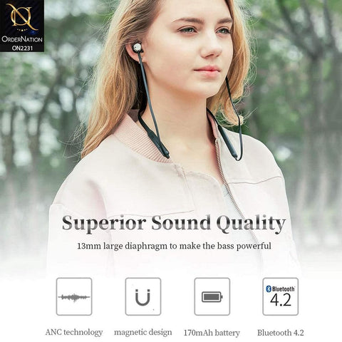 Bluedio T Energy Neckband Sport Wireless Bluetooth Headphones - Black