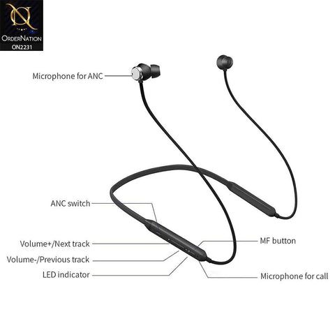 Bluedio T Energy Neckband Sport Wireless Bluetooth Headphones - Black