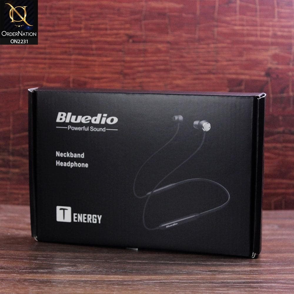 Bluedio T Energy Neckband Sport Wireless Bluetooth Headphones - Black