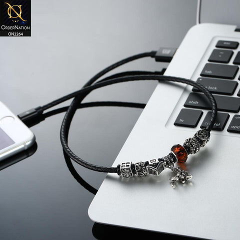 Remax RC-058m Data Cable and Jewellery Charging Cable - Black