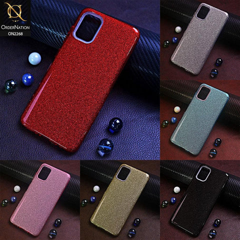 Samsung Galaxy A01 Cover - Black - Sparkel Glitter Bling Hybrid Soft Protective Case