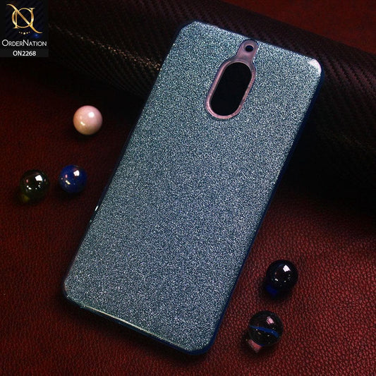 Nokia 6 Cover - Blue - Sparkel Glitter Bling Hybrid Soft Protective Case