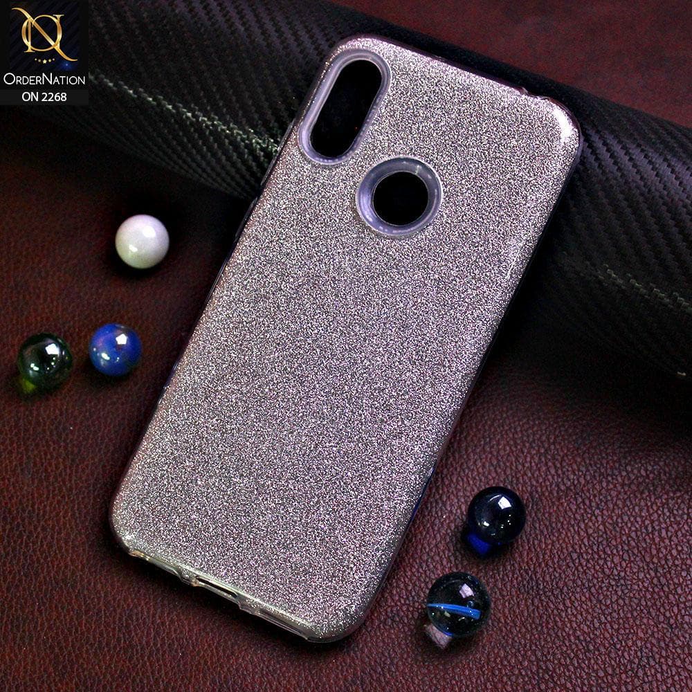 Huawei Y6 2019 / Y6 Prime 2019 Cover - Silver - Sparkel Glitter Bling Hybrid Soft Protective Case