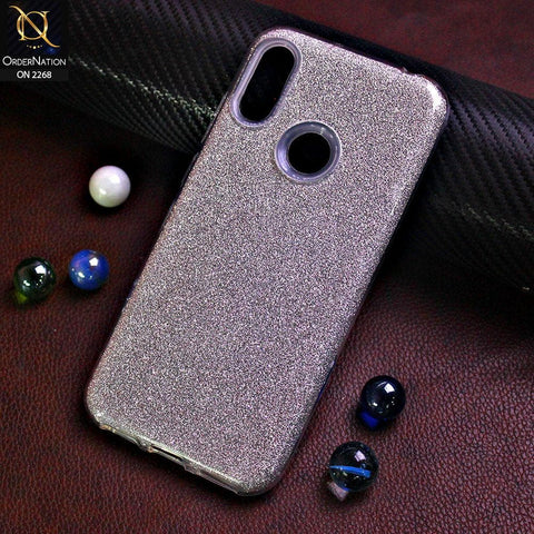 Huawei Huawei Y6s 2019Cover - Silver - Sparkel Glitter Bling Hybrid Soft Protective Case