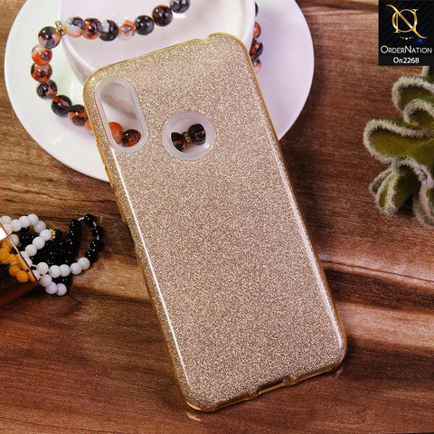 Huawei Y6s 2019 - Golden - Sparkel Glitter Bling Hybrid Soft Protective Case
