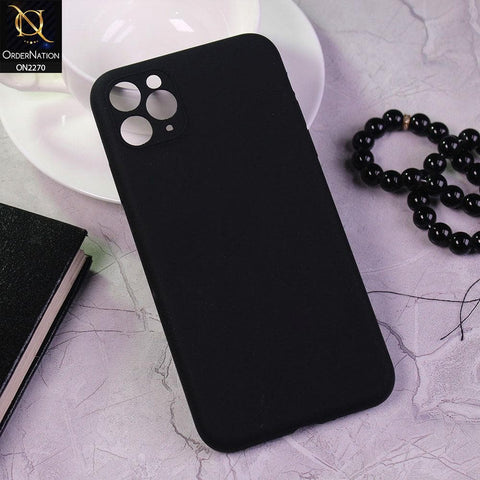 iPhone 11 Pro Max Cover - Black - Silicon Matte Candy Color Soft Case