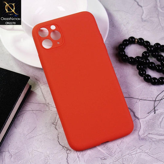 iPhone 11 Pro Max Cover - Orange - Design1 - Silicon Matte Candy Color Soft Case