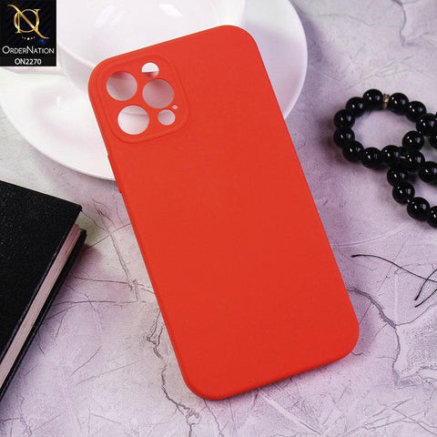 iPhone 12 Pro Cover - Orange - Design1 - Silicon Matte Candy Color Soft Case