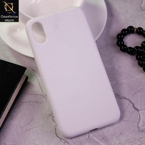 iPhone XS / X Cover - White - Silicon Matte Candy Color Soft Case