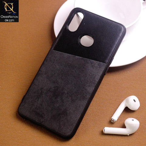 Samsung Galaxy A10s Cover - Black - Dual Town Leather Stylish Soft Case