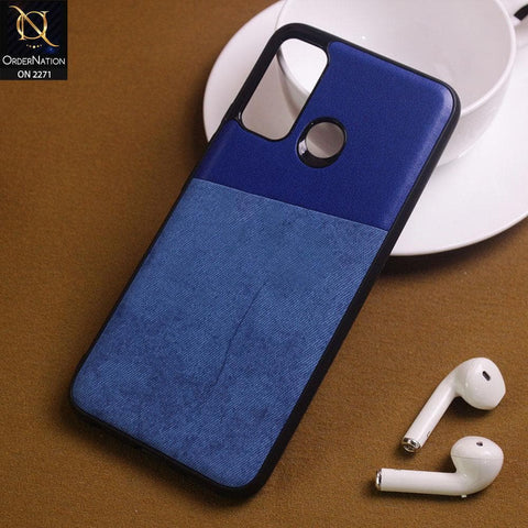 Tecno Spark 5 Cover - Blue - Dual Town Leather Stylish Soft Case