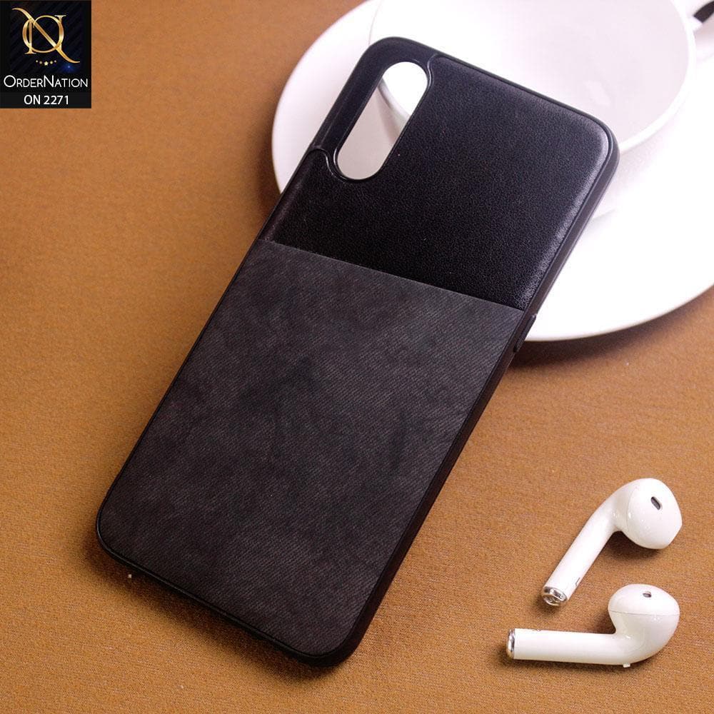 Vivo S1 Cover - Black - Dual Town Leather Stylish Soft Case