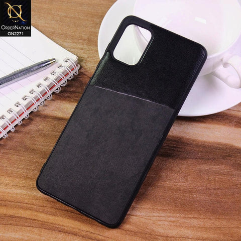 Samsung Galaxy A51 Cover - Black - Dual Town Leather Stylish Soft Case