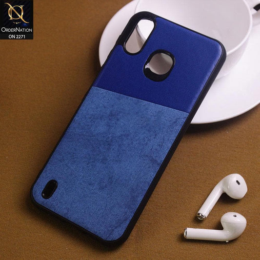 Infinix Smart 4 Cover - Blue - Dual Town Leather Stylish Soft Case