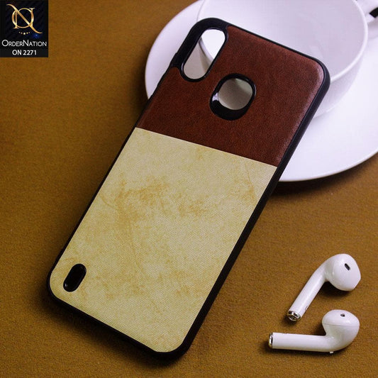 Infinix Smart 4 Cover - Light Brown - Dual Town Leather Stylish Soft Case